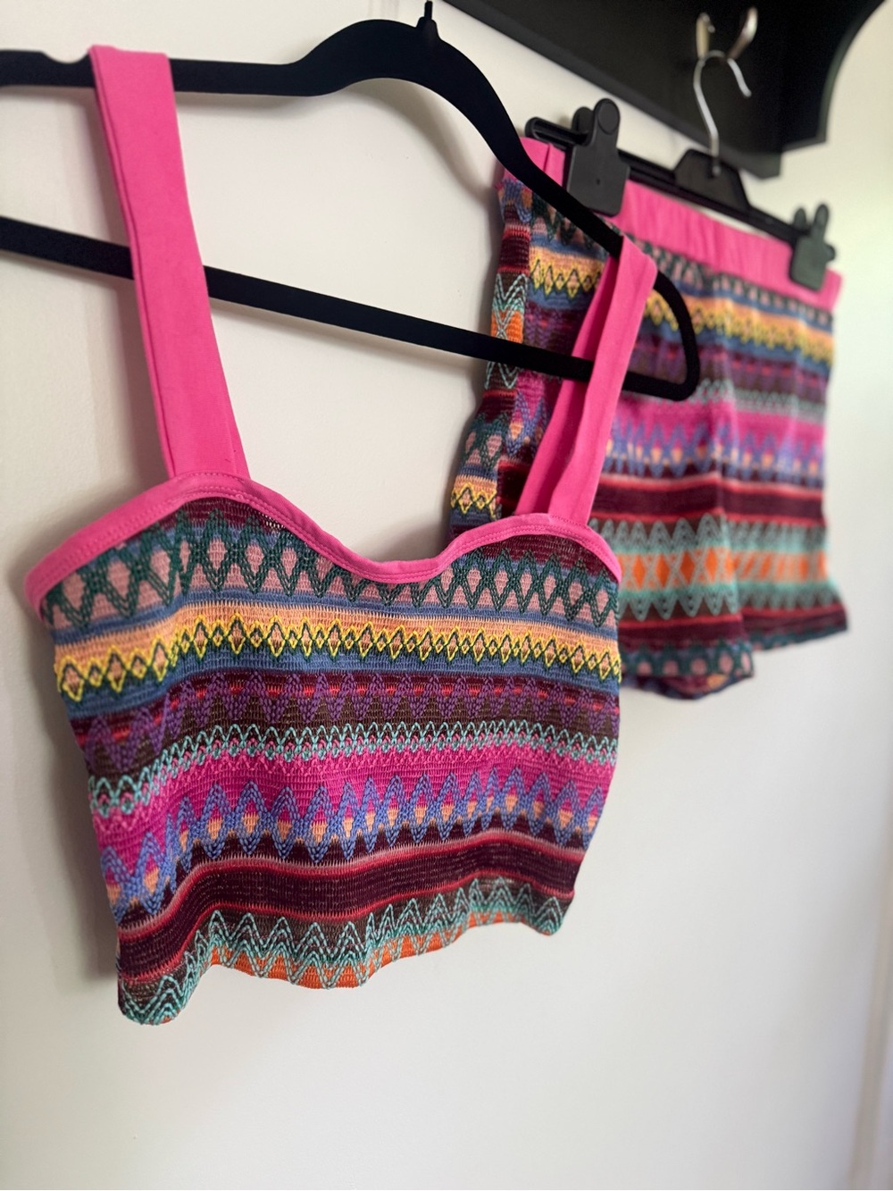 Pink Multicolor Knit Set